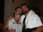 Mkey and David kiss